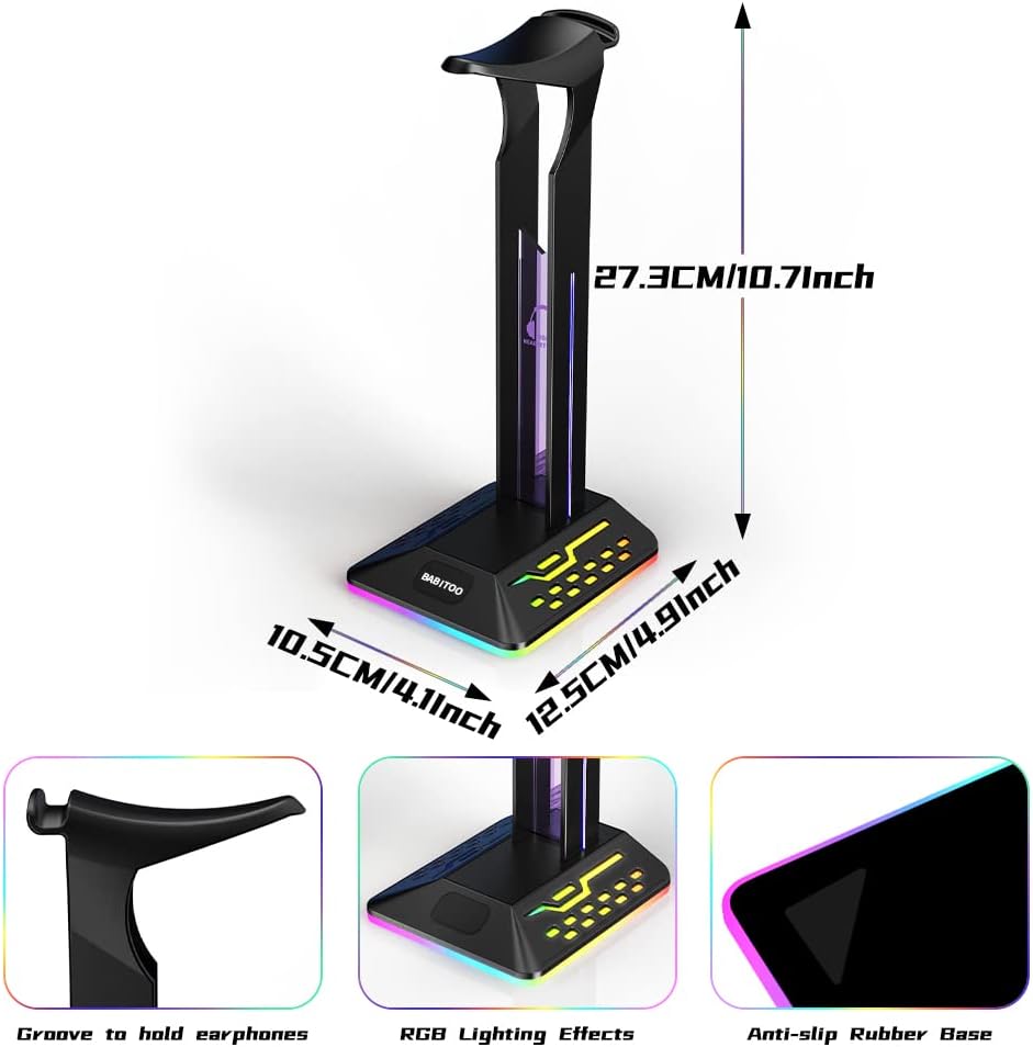 Detalle 2 de RGB Headphone Stand for Gamers