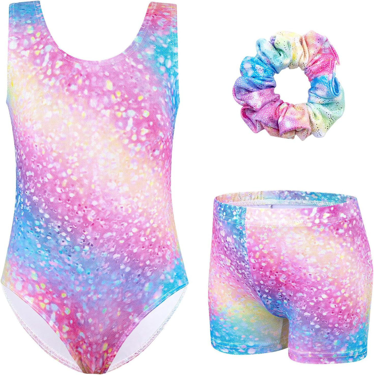 Detalle de XiaoMoSha Girls Three-Piece Gymnastics Leotards Set