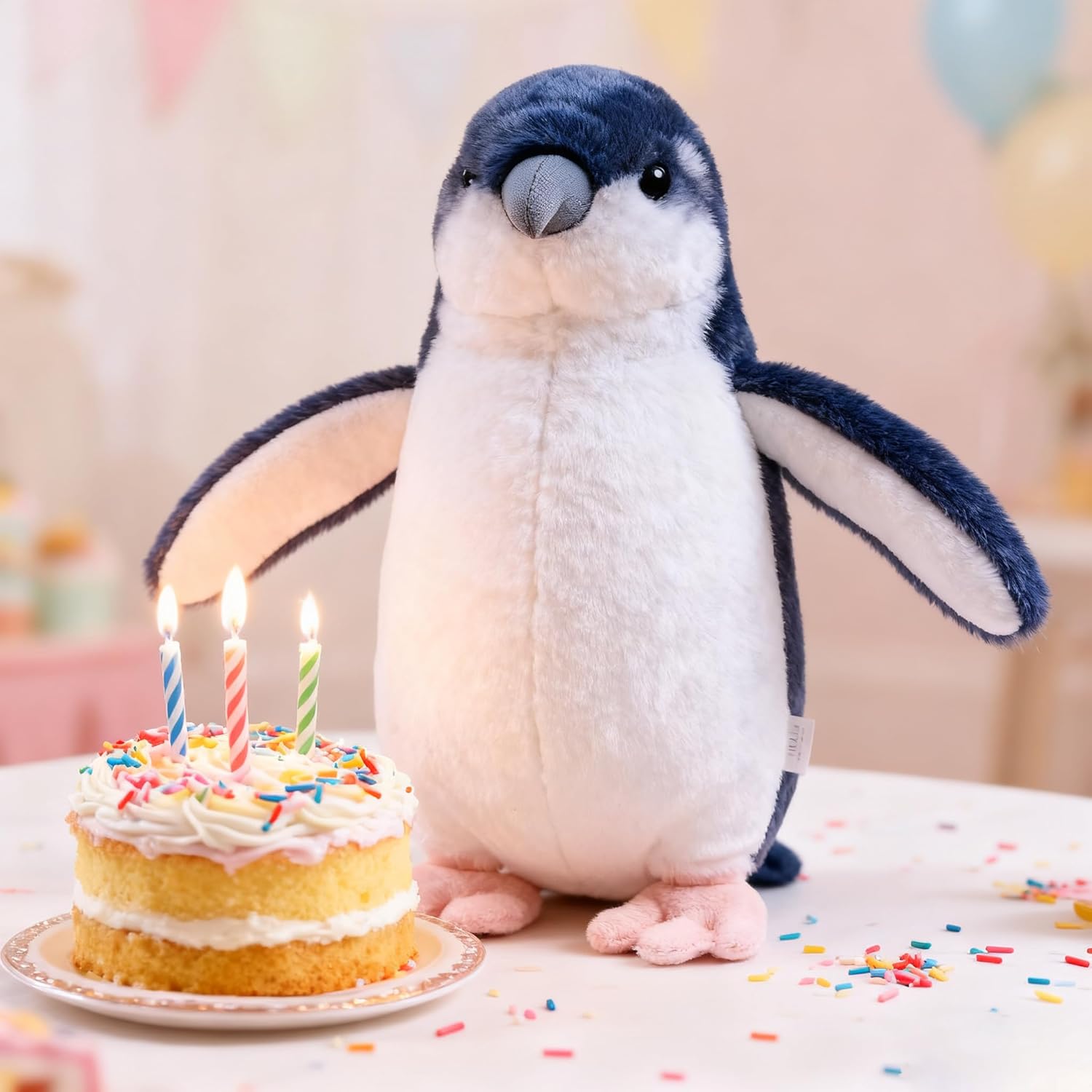 Thumbnail 5 de RLOMUTE Blue Penguin Plush Toy, 10.6 Inch – Cuddly Soft Teddy for Play, Décor and Gifting