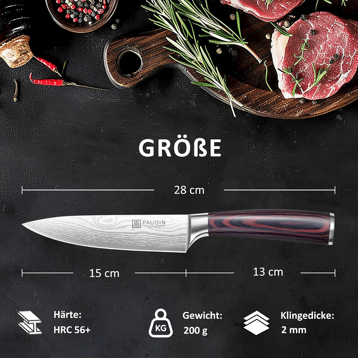 Thumbnail 1 de PAUDIN Kochmesser 15 cm Präzises Allzweckmesser