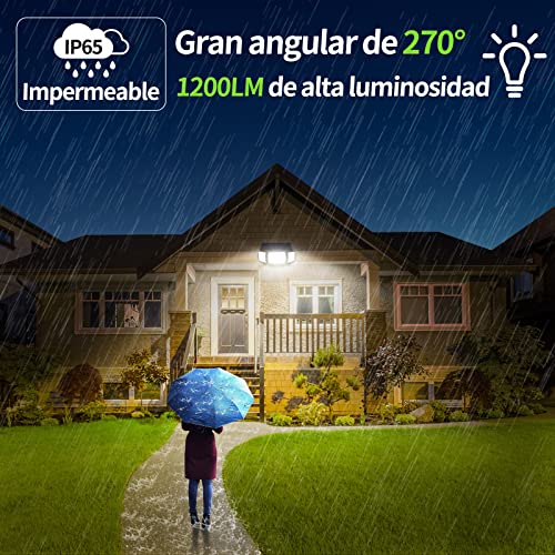 Detalle 2 de Intelamp Foco Solar Exterior con Sensor de Movimiento: 3 cabezales, 270° y doble PIR para iluminación eficiente