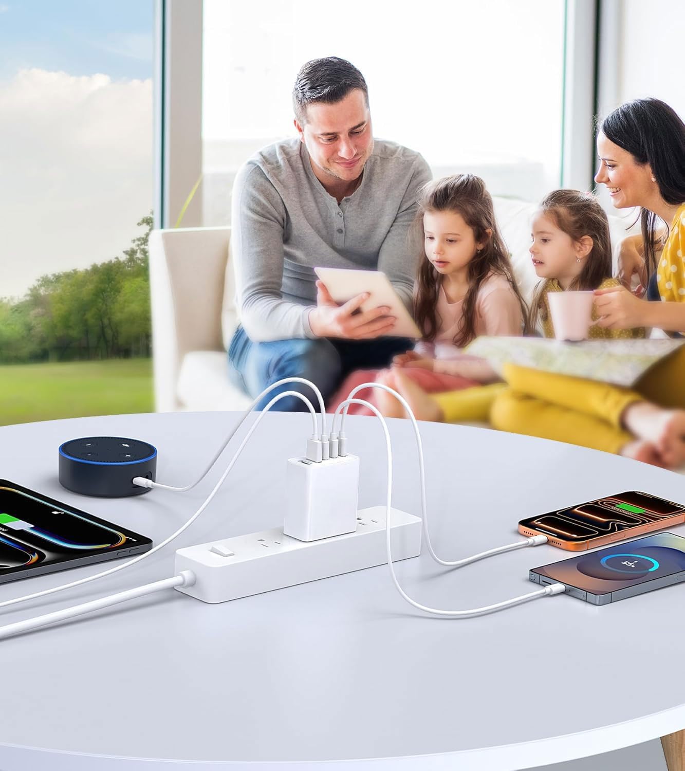 Detalle 2 de Cargador rápido USB C: 285W 8-port desktop charging station