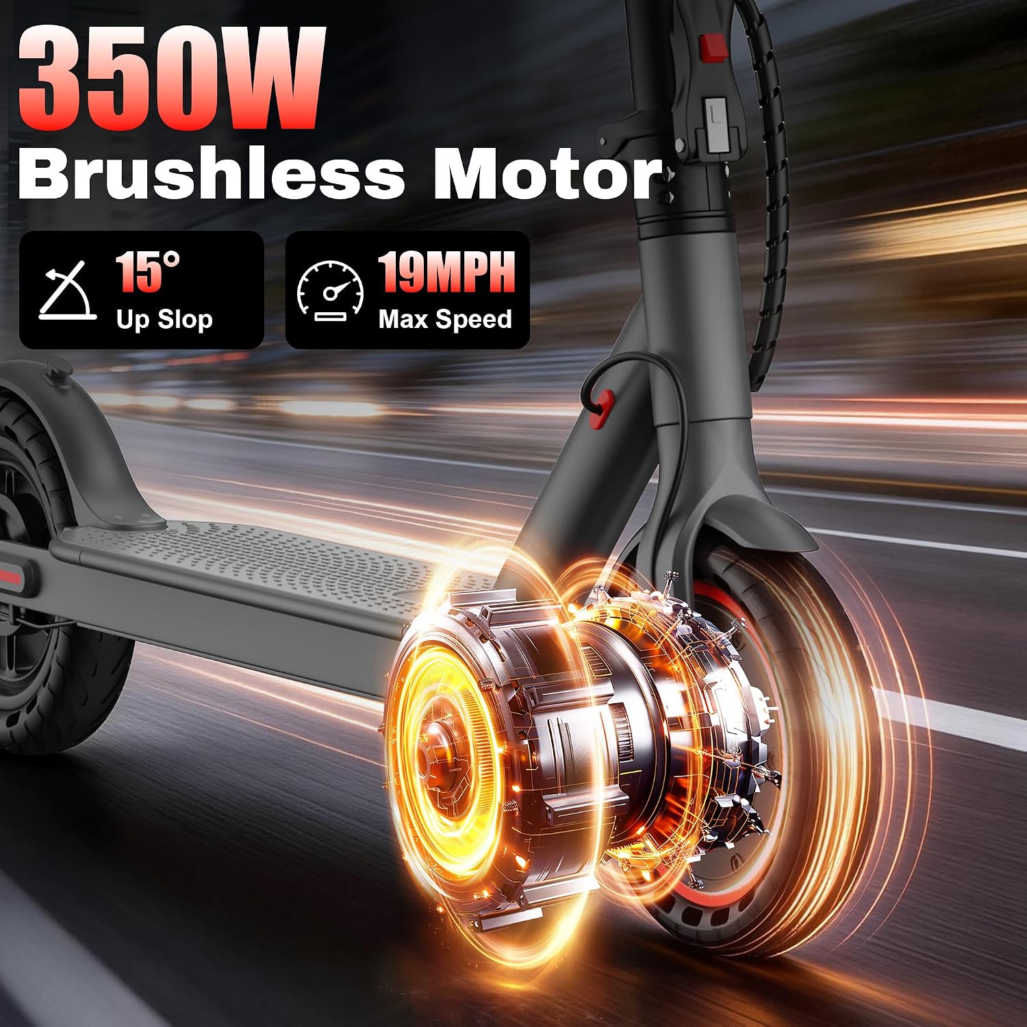 Thumbnail 1 de VOLPAM Electric Scooter with 8.5-inch Solid Tires