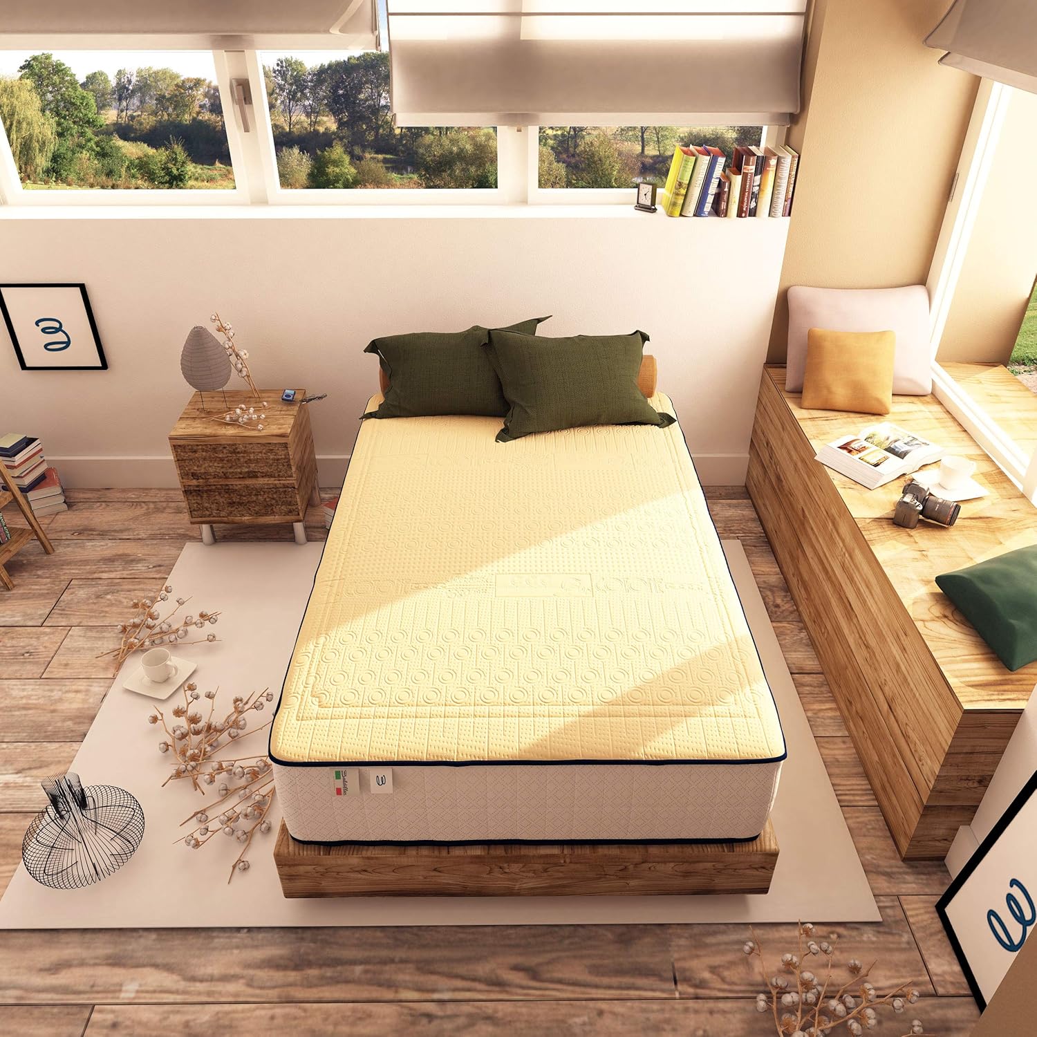 Thumbnail 2 de Baldiflex Emporio Materasso Singolo 105x200 cm in Lattice e Memory anallergico sfoderabile (altezza 30 cm)