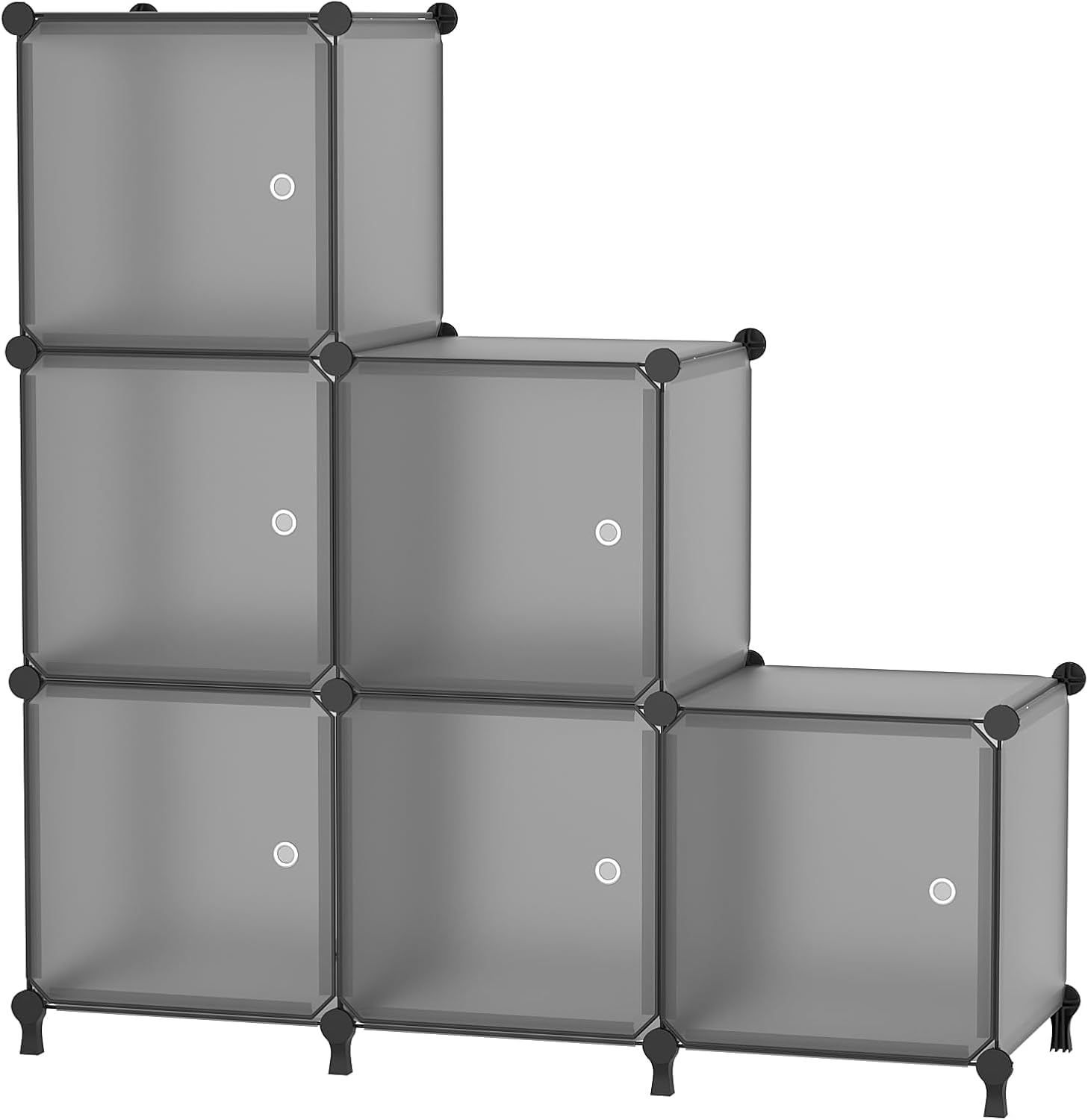 Thumbnail 6 de ATTDETJL 6-Cube Storage Unit with Doors (ATTSL6001) – Black 30x30x30cm compartments
