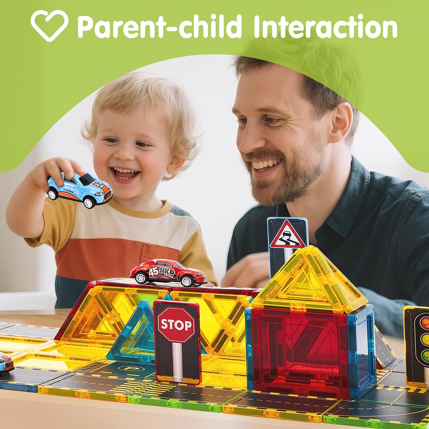 Thumbnail 5 de hahaland 38-piece Magnetic Tiles set for kids 🧩