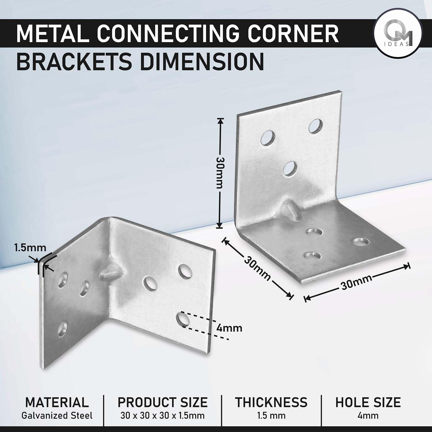 Thumbnail 1 de OMIDEAS 20 x Corner Brackets 30mm
