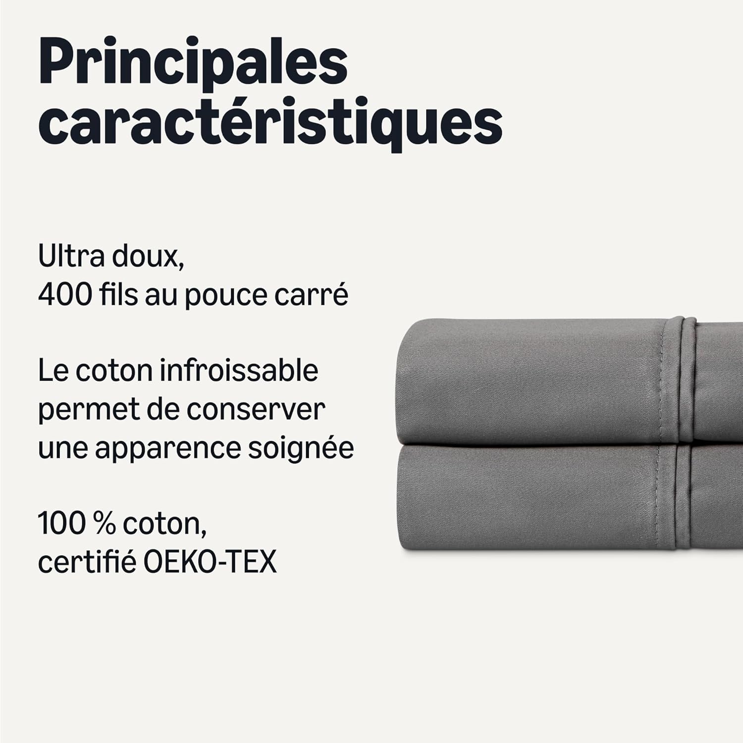Thumbnail 1 de Amazon Basics Taie d'oreiller Deluxe 50 x 80 cm