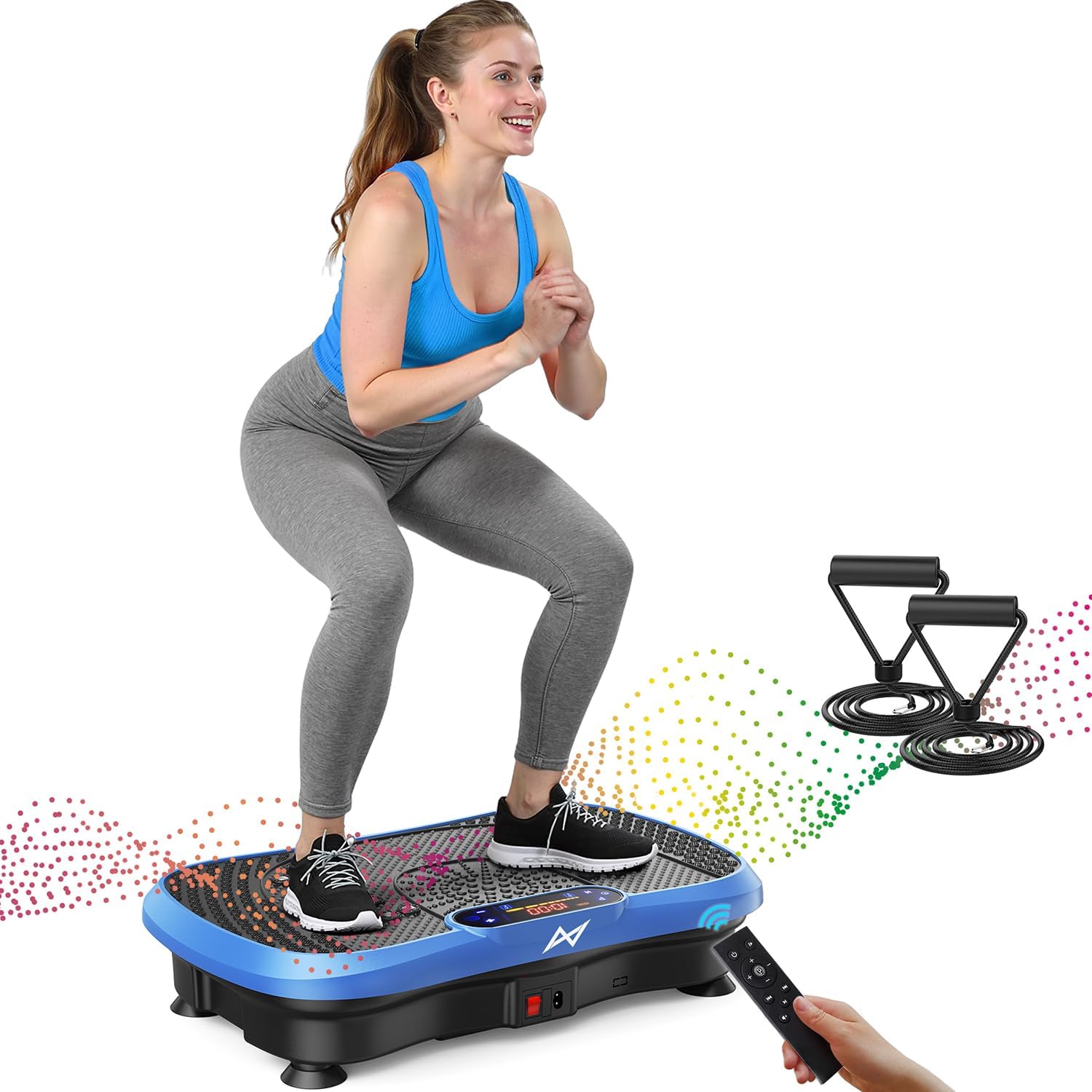 Detalle de AXV SLIM Vibration Plate Exercise Machine, 200W, 120 Levels, 5 Programs
