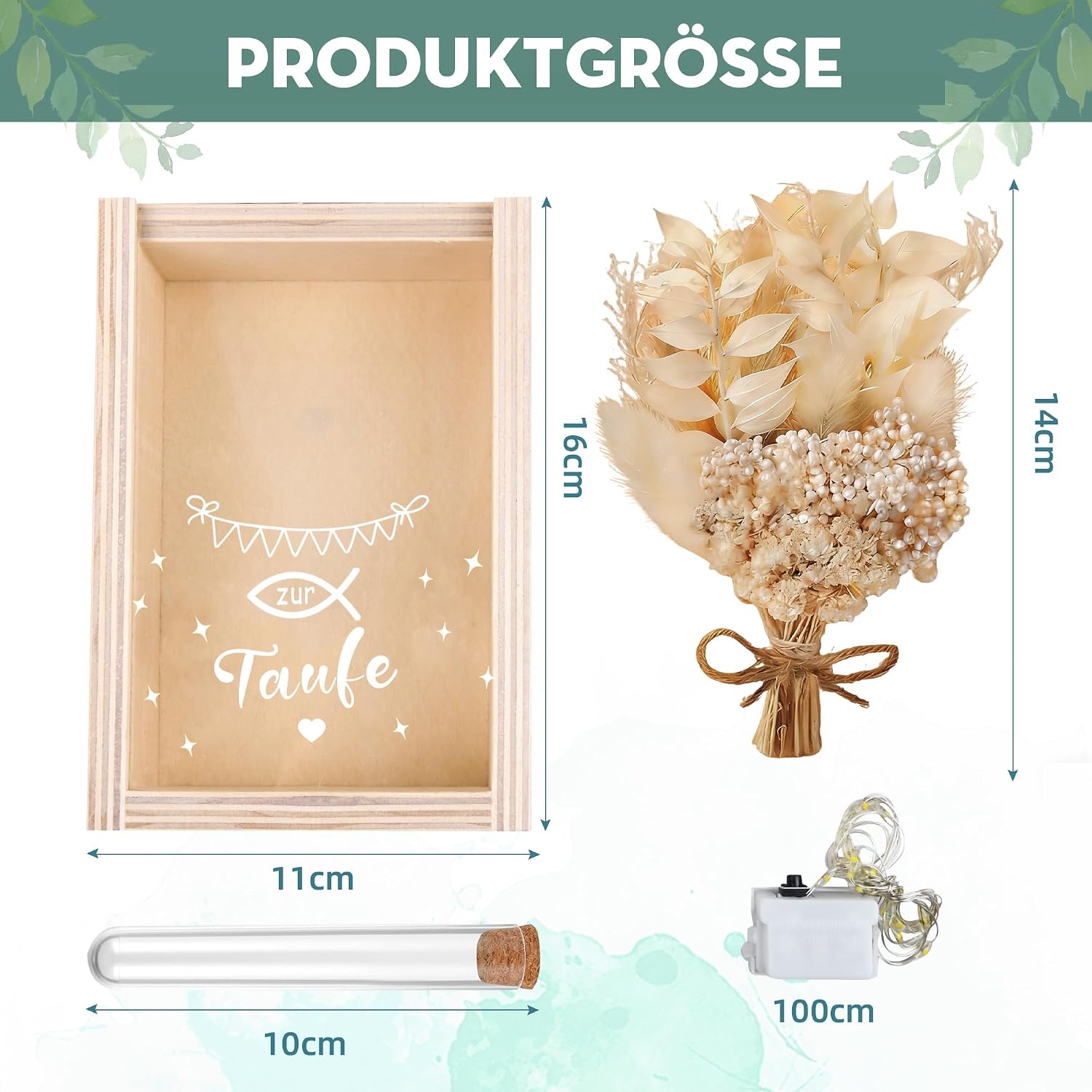 Thumbnail 6 de Taufe Geschenk Holzbox Set