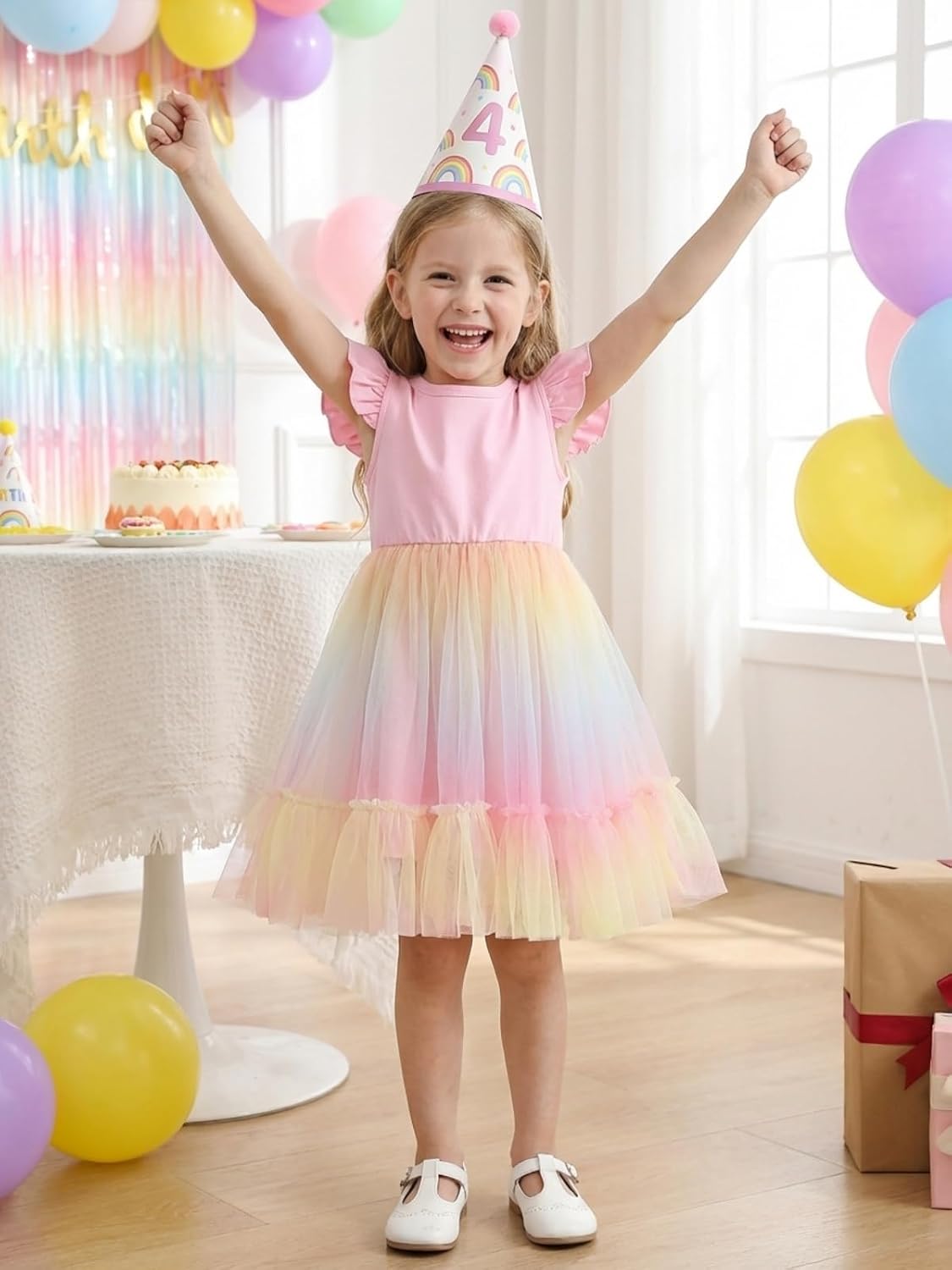 Detalle 2 de Valcatch Girls Princess Tulle Dress 3–8 Years