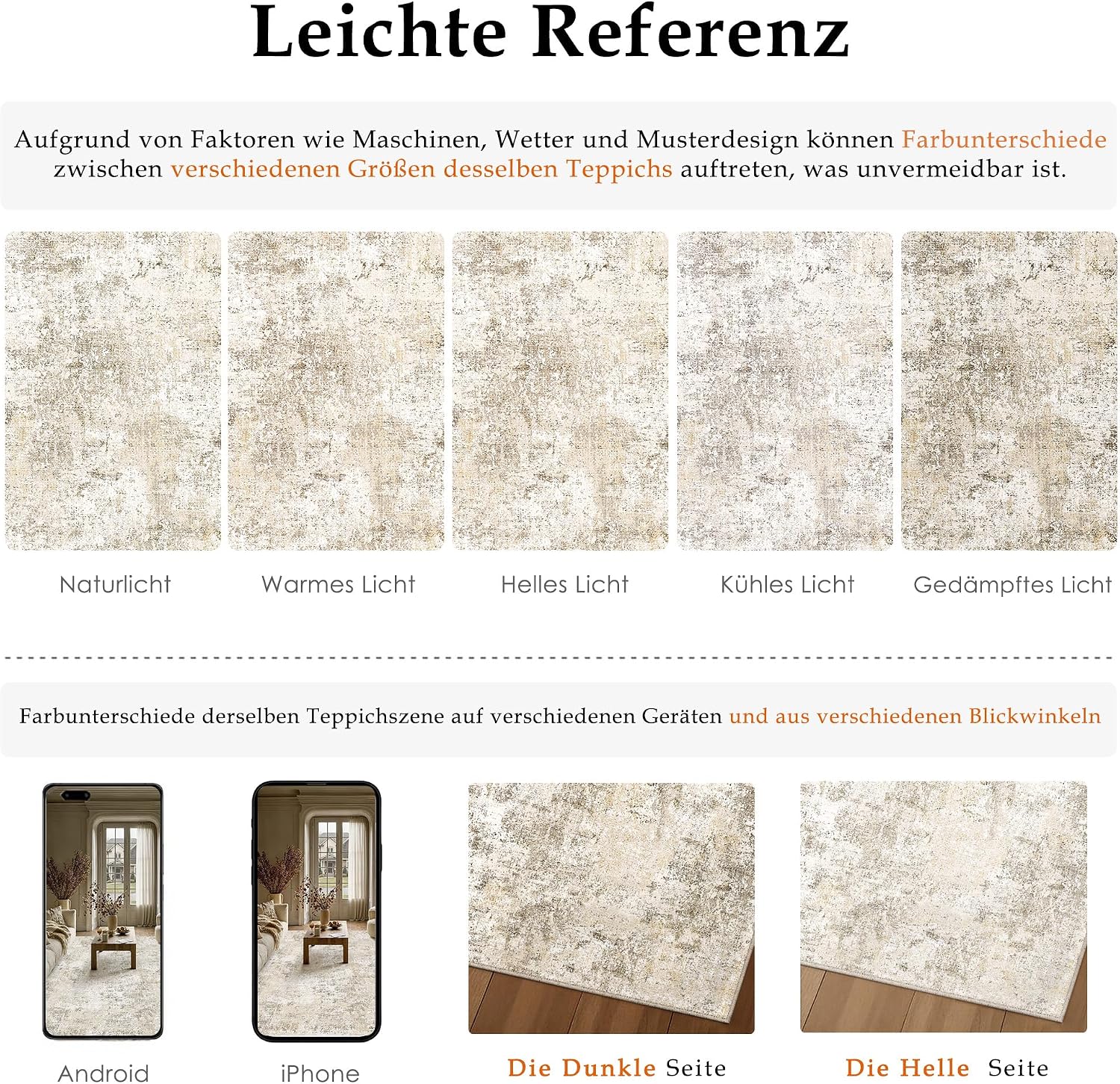 Thumbnail 1 de PureCozy Teppich Wohnzimmer 160x230cm – Abstrakt, Waschbar, Rutschfeste Kurzflor-Option