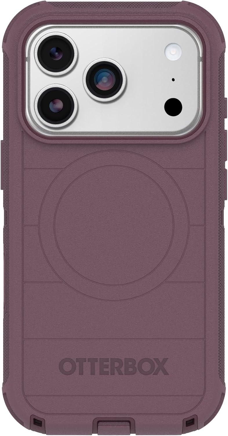Detalle de OtterBox Defender Series Pro iPhone 17 Pro用ケース 3層構造・MagSafe対応・パープルミステリー