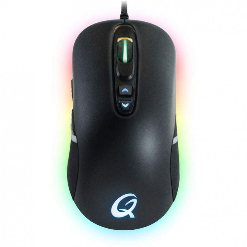 Detalle de QPad DX30: Ratón Gaming 2800 DPI, diseño ergonómico para diestros