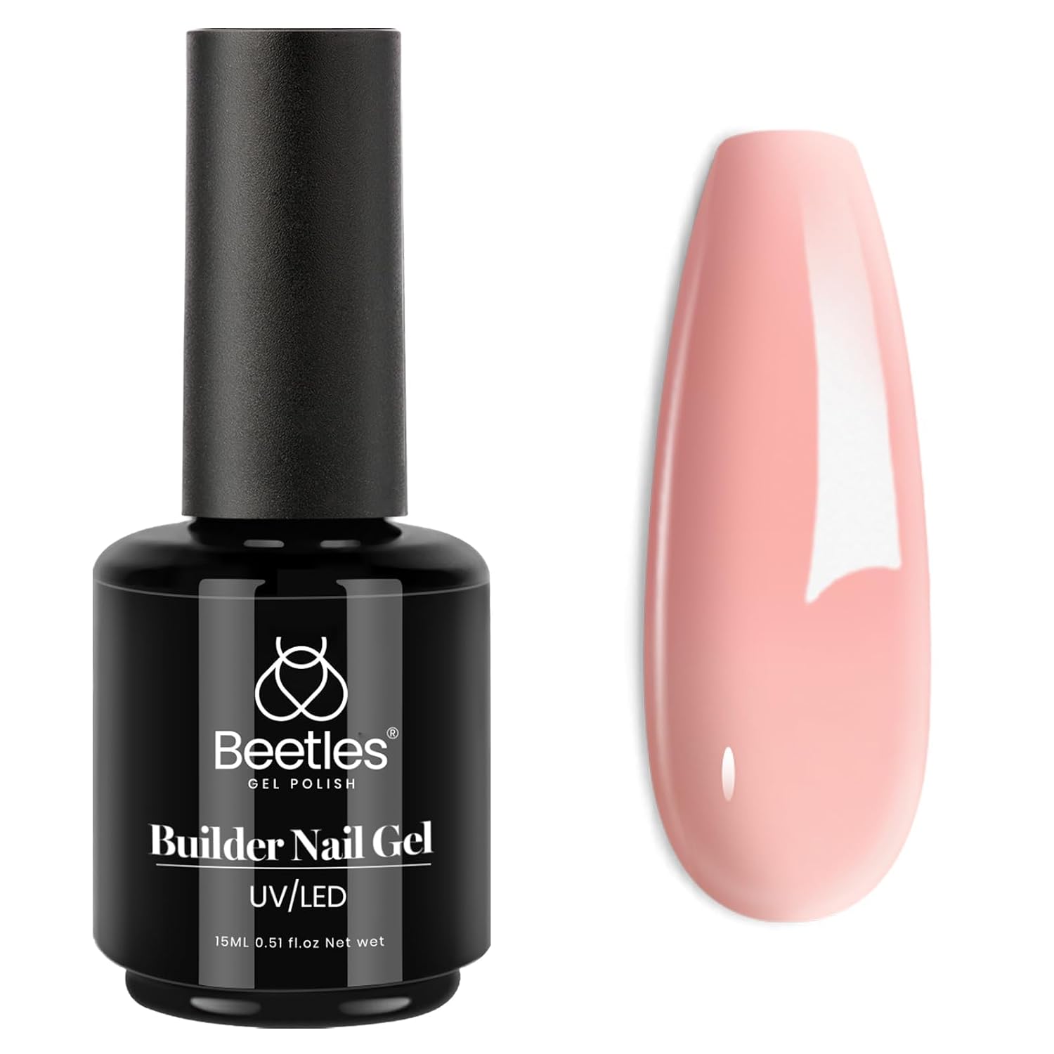 Detalle de Beetles Builder Gel 15 ml Nagelverstärker Gel 💅