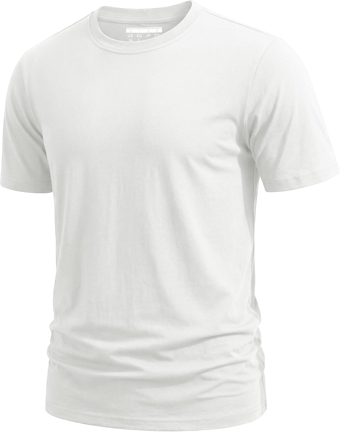 Detalle de TACVASEN Herren Basic Baumwoll-T-Shirt kurzarm – softer Rundhals, Regular Fit