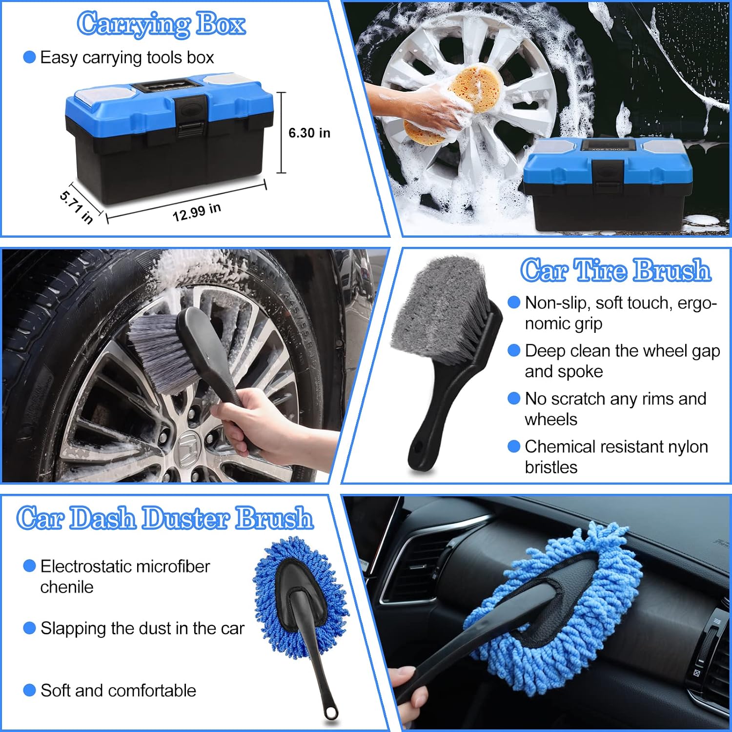 Thumbnail 1 de TTRCB 27Pcs Car Detailing Kit Cleaning Set