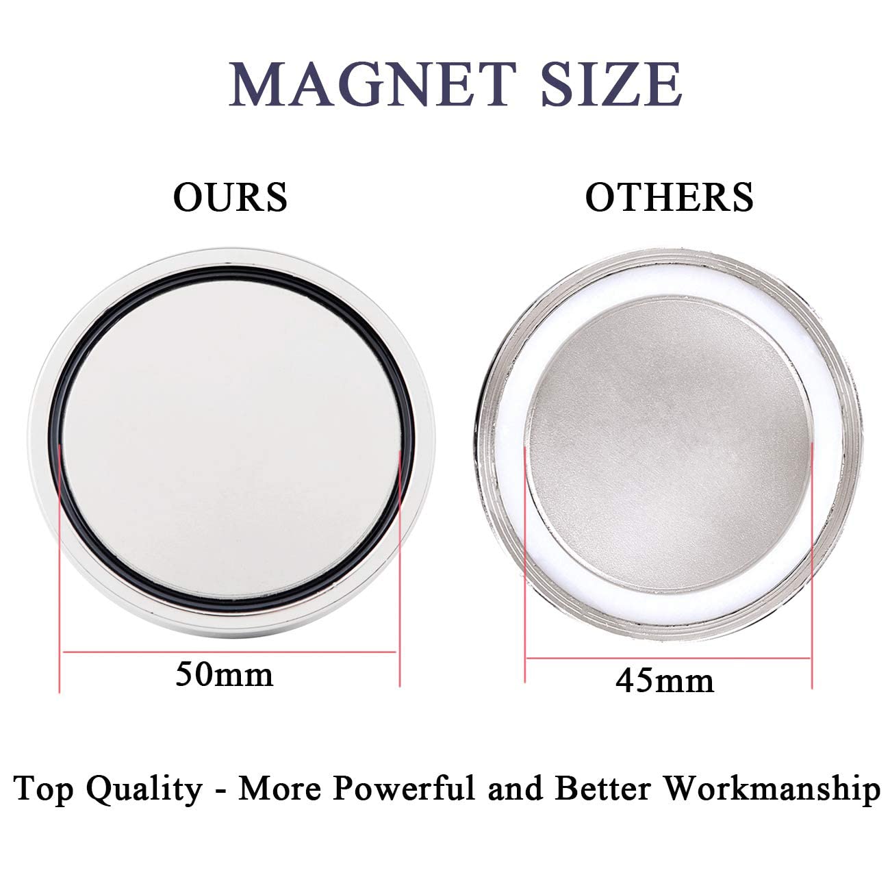 Detalle de Uolor Fishing Magnet (160 Kg / 353 LBS pull force) N35 round neodymium magnet for river retrieval