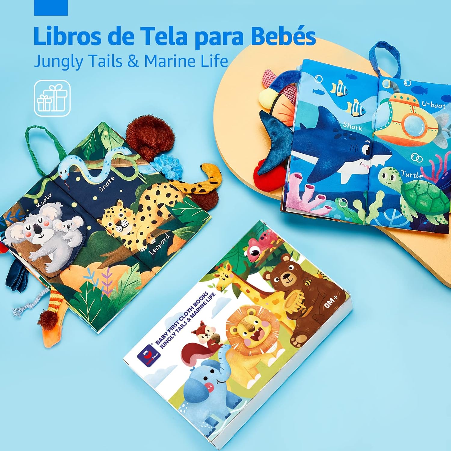 Detalle 2 de hahaland Libros de tela bebé 2 piezas