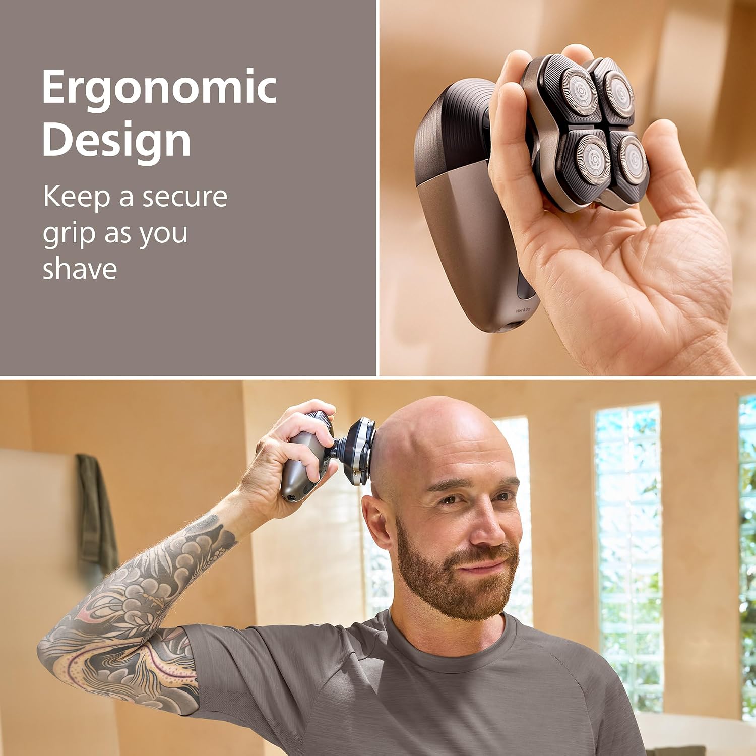 Thumbnail 4 de Philips Norelco HS9980/40 Head Shaver Pro 9000, 360° Flex Head, 90-Min Runtime