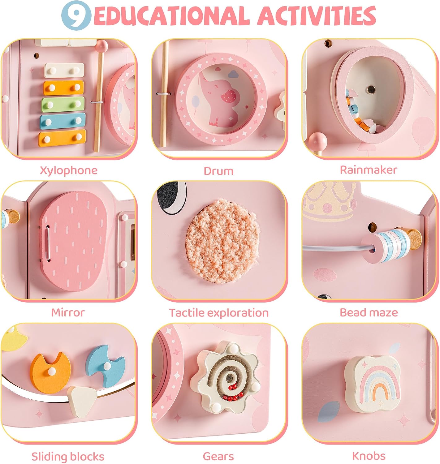 Thumbnail 5 de ROBUD Elephant Montessori Busy Board 12-in-1