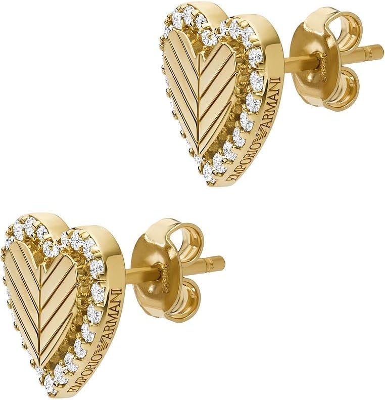 Detalle 2 de Emporio Armani Damen Ohrstecker Goldton Sterling Silber – Post Closure