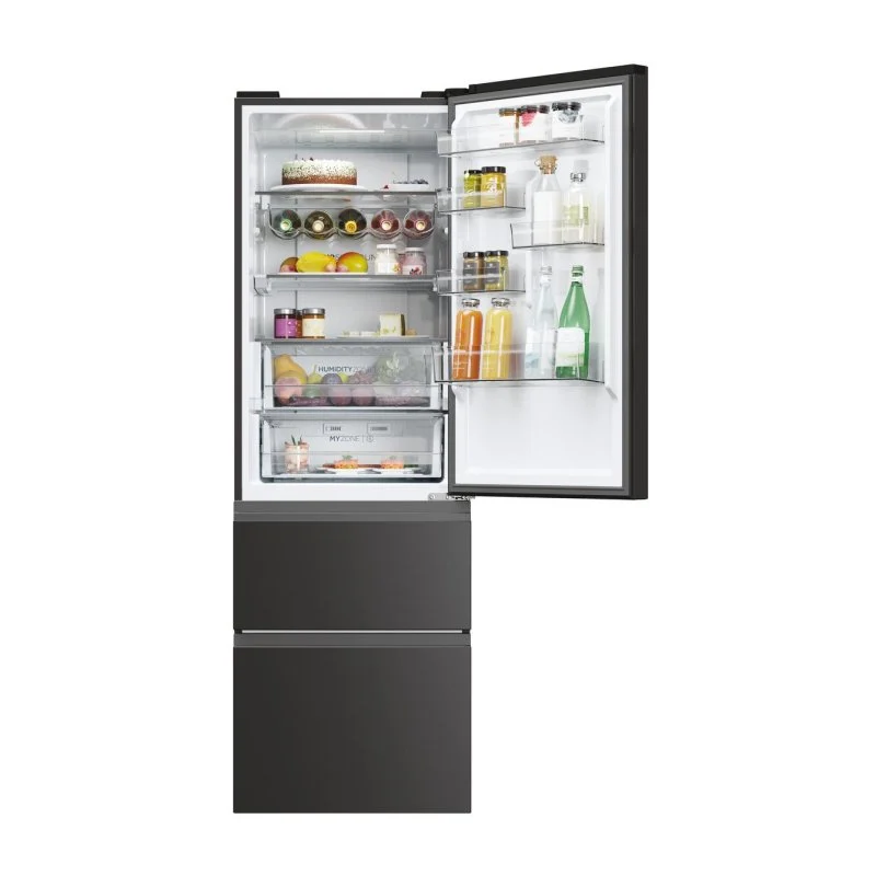 Detalle 2 de Haier Combi 185cm 360L D frigorífico negro