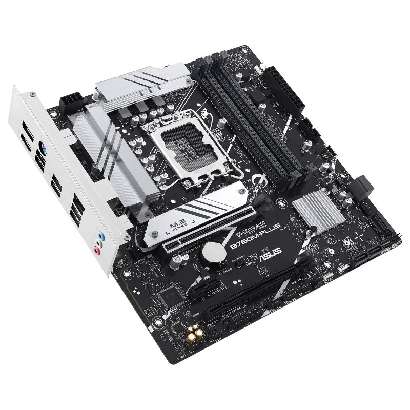 Detalle de ASUS PRIME B760M-PLUS: placa base compacta para Intel de 13./14. generación