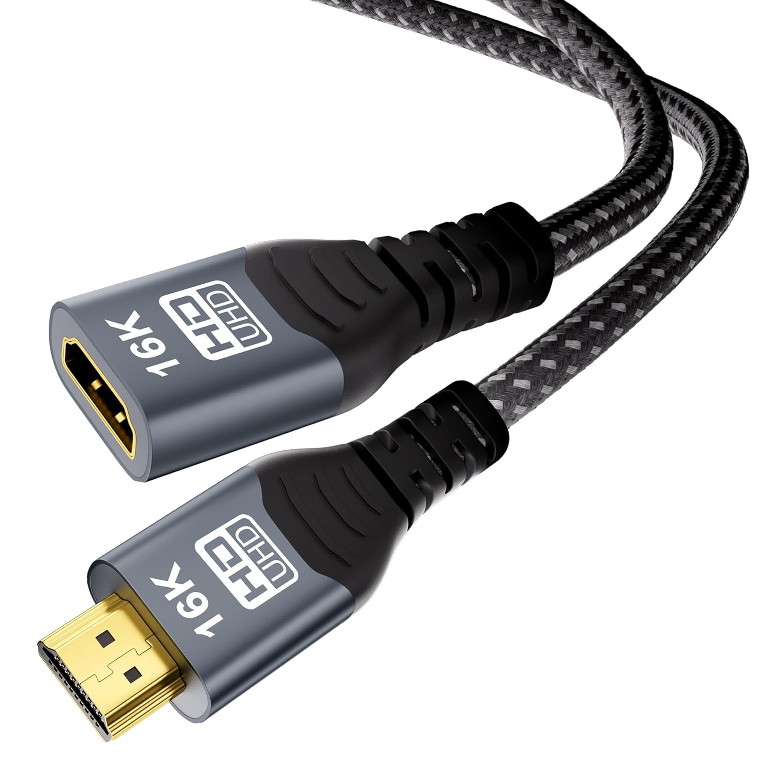 Detalle de CAKOBLE HDMI 2.2 Male to Female Extension Cable 1.5m – 96 Gbps, 16K & 8K Ready