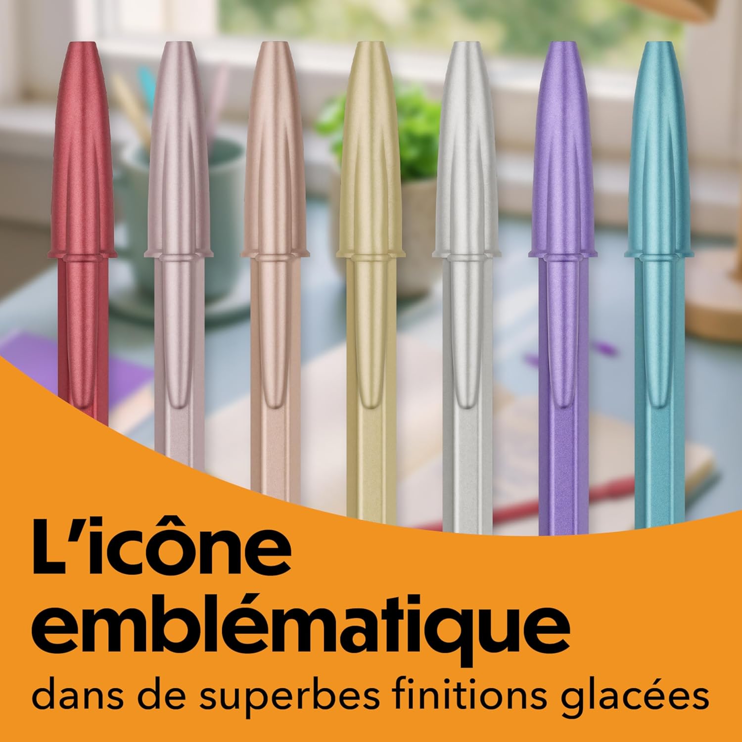 Thumbnail 4 de BIC Cristal Glacé Stylos-Bille Pointe Moyenne (1,00 mm) — Pack 7 avec Cartouches Rechargeables
