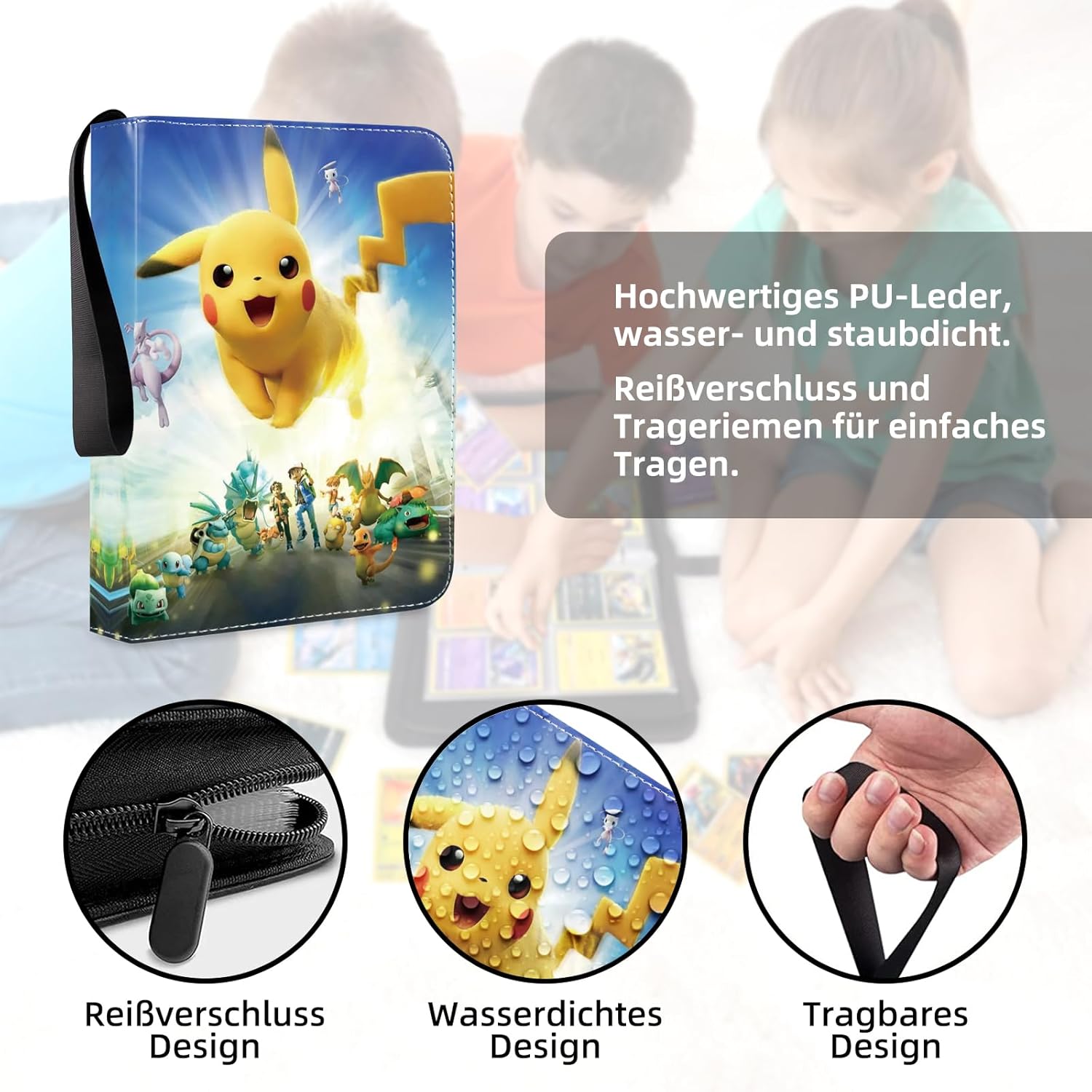 Thumbnail 2 de HazyZany Sammelkarten Album – 55 Seiten, 440 Karten Kapazität, PU-Leder, wasserdicht, Reißverschluss