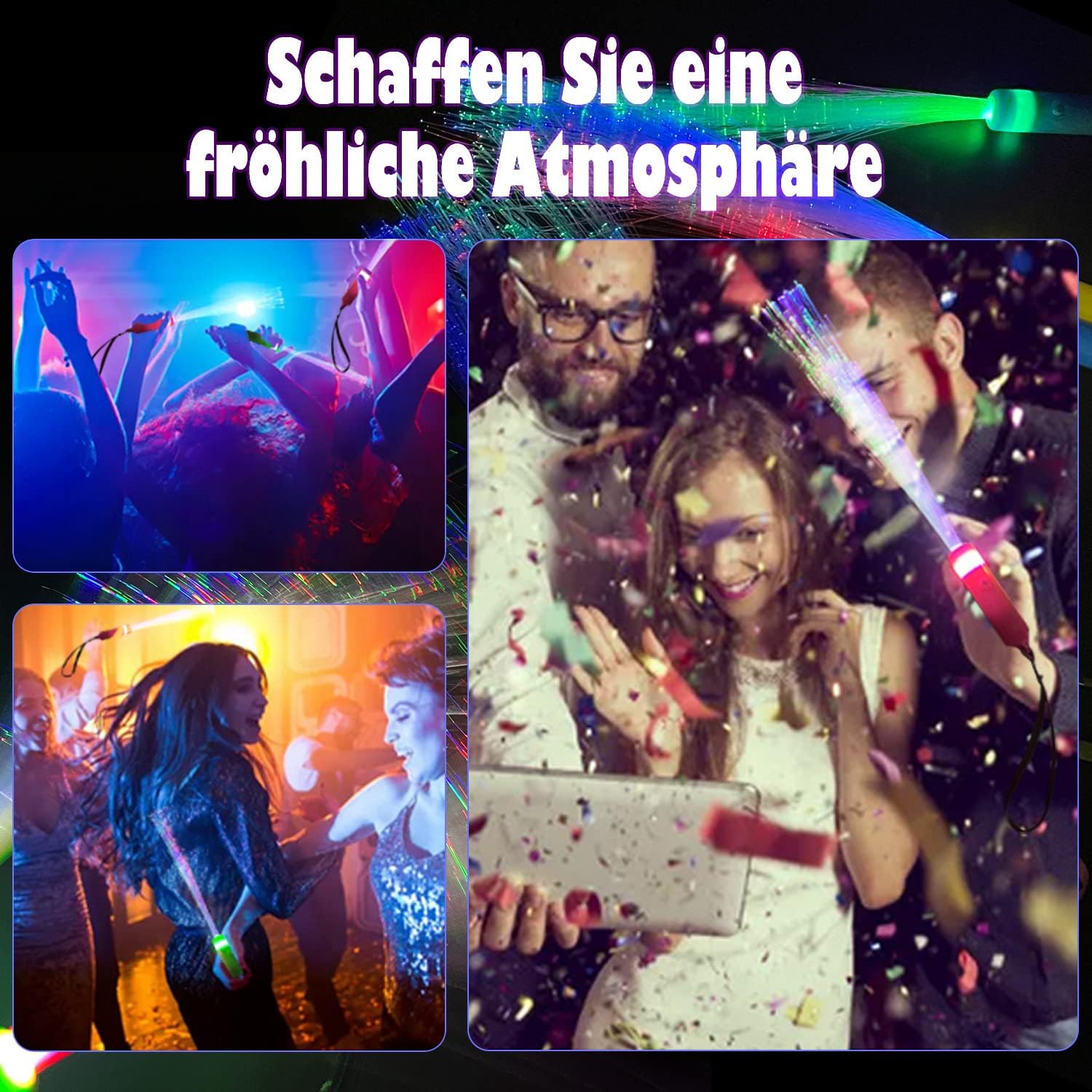 Thumbnail 3 de NLNEY 15er-Partyset Knicklichter mit 3 Lichtmodi – leuchtende Party-Stäbe für Kinder & Events