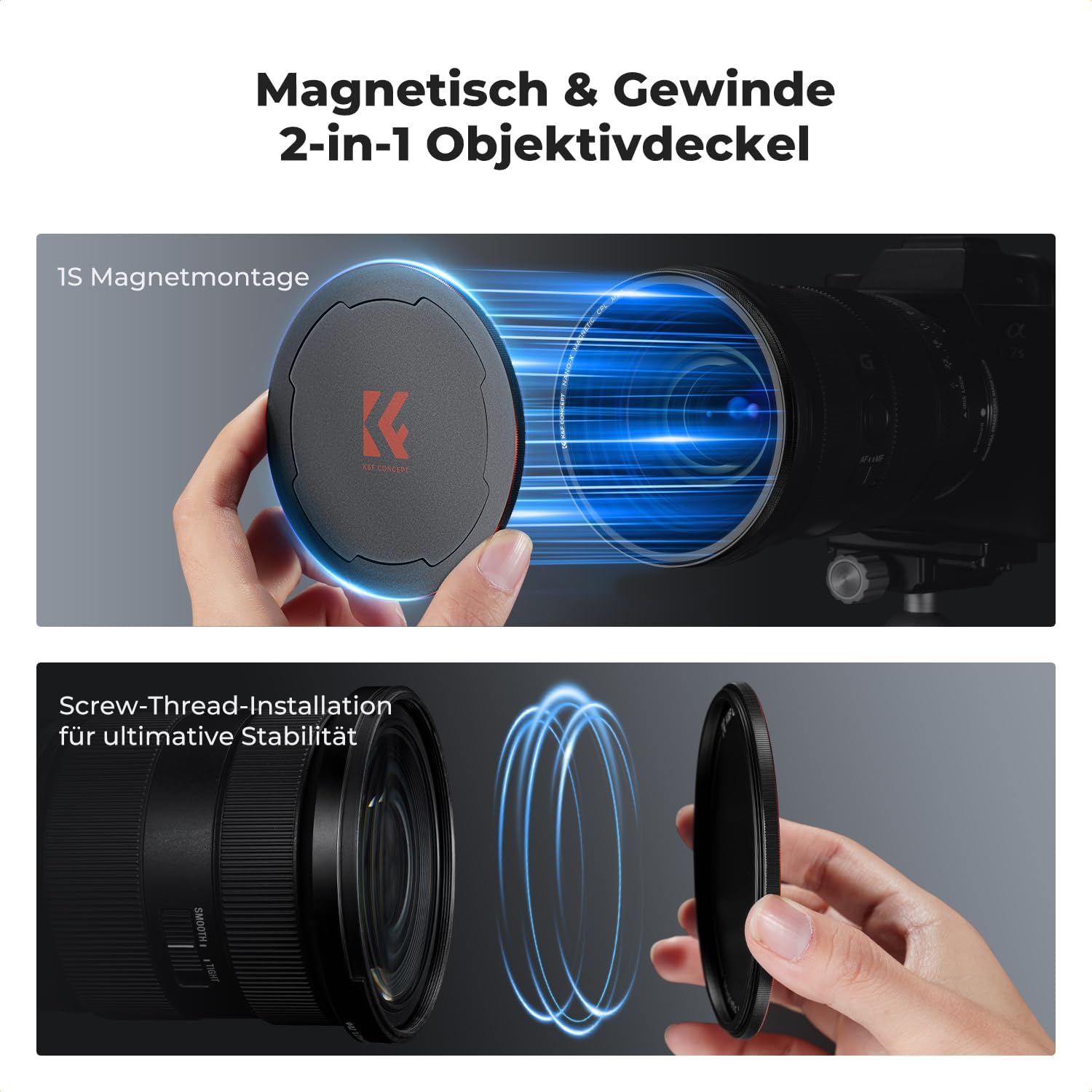 Thumbnail 5 de K&F CONCEPT magnetischer CPL Filter 55 mm (zirkular) mit Nano-Xcel Multi-Nano-Beschichtung