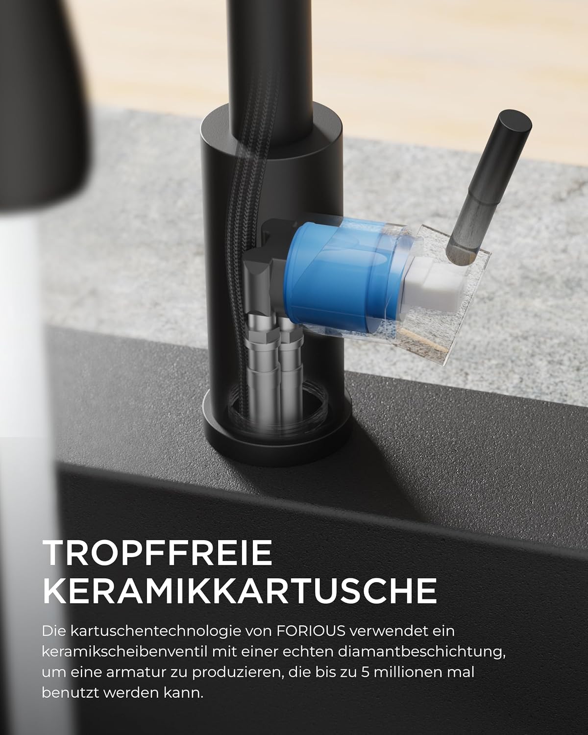 Thumbnail 4 de FORIOUS Wasserhahn Küche 38,5 cm