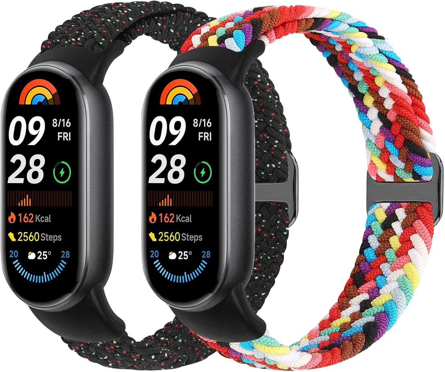 Detalle de Janpso Correas elásticas trenzadas para Xiaomi Smart Band 8/9/10 – ajuste cómodo y duradero