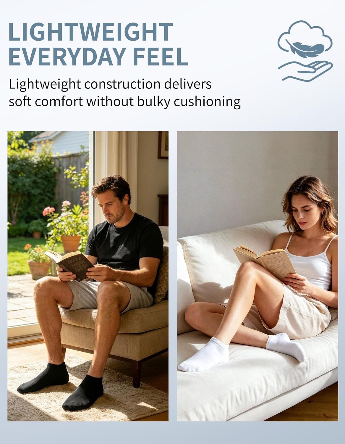 Thumbnail 6 de CLOSEMATE 5/10 Pairs Ankle Socks in breathable cotton with non-slip low-cut comfort
