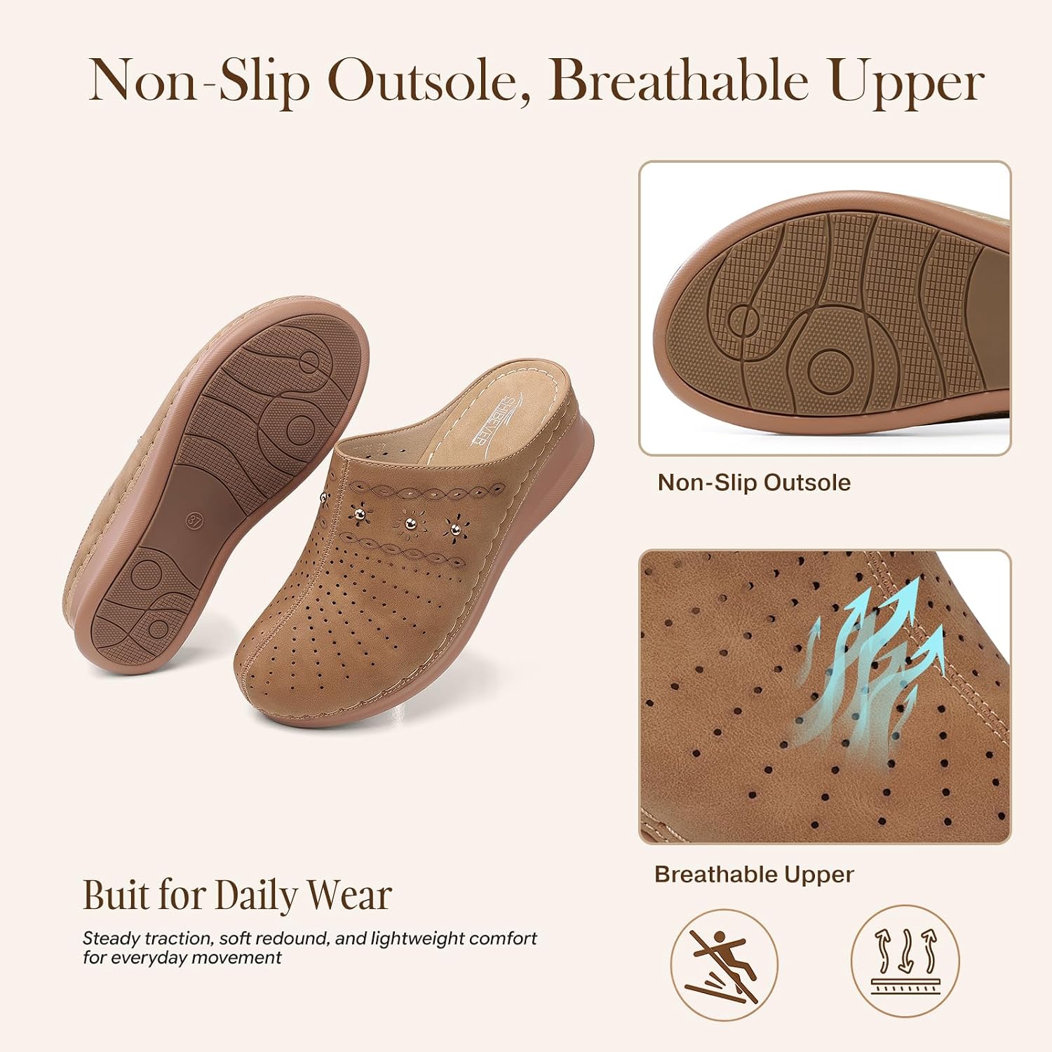 Thumbnail 4 de SHIBEVER Clogs with Cushioned Footbed