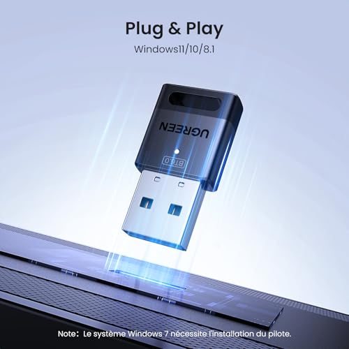 Detalle de UGREEN Dongle Bluetooth 6.0 – Clé USB Bluetooth pour PC BLE/EDR