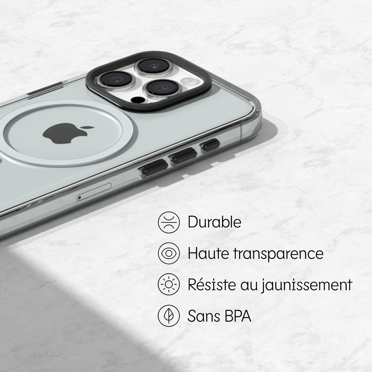 Thumbnail 3 de RhinoShield Coque transparente compatible MagSafe pour iPhone 15 – protection anti-chocs et anneau personnalisable