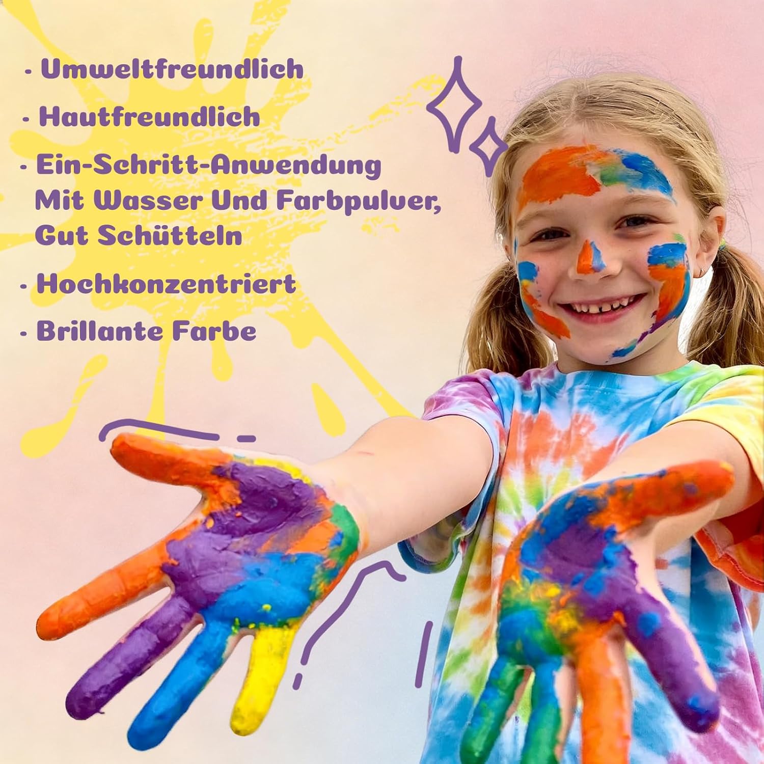 Thumbnail 3 de URBZUE Tie Dye Kit: 32 Farben Textilfarben Set für kreative Batik-Projekte