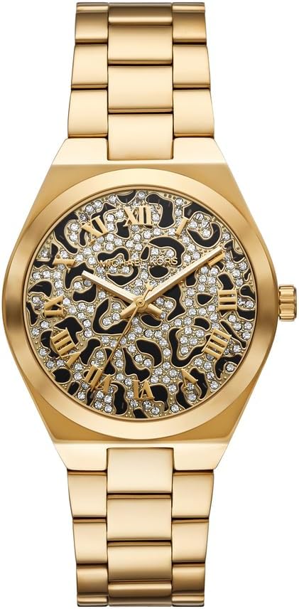 Thumbnail 4 de Michael Kors Lennox Damenuhr – goldfarbenes Quarzwerk mit Edelstahlarmband