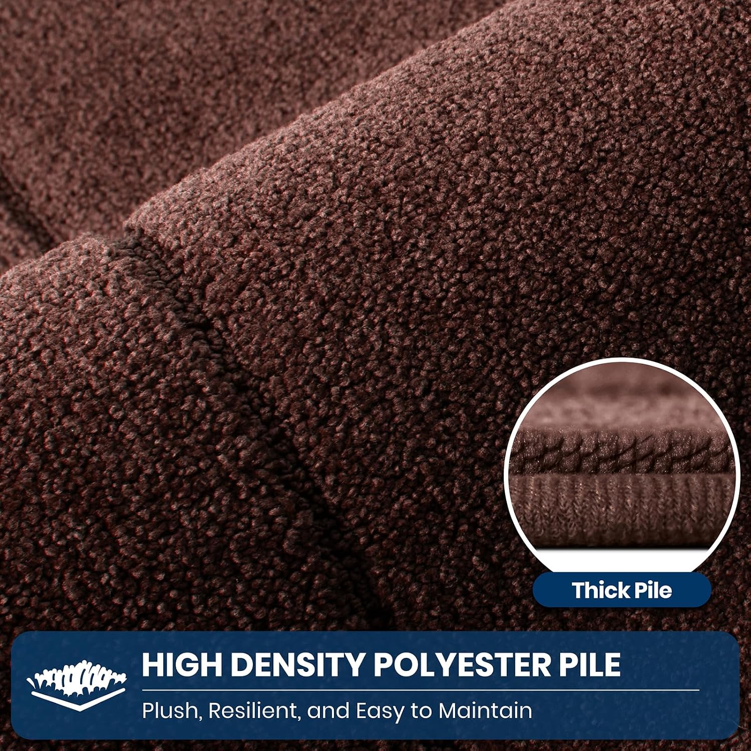 Thumbnail 2 de PURRUGS Machine Washable Kitchen Rug 32" x 47" — Non-Slip, Highly Absorbent Brown Kitchen Runner