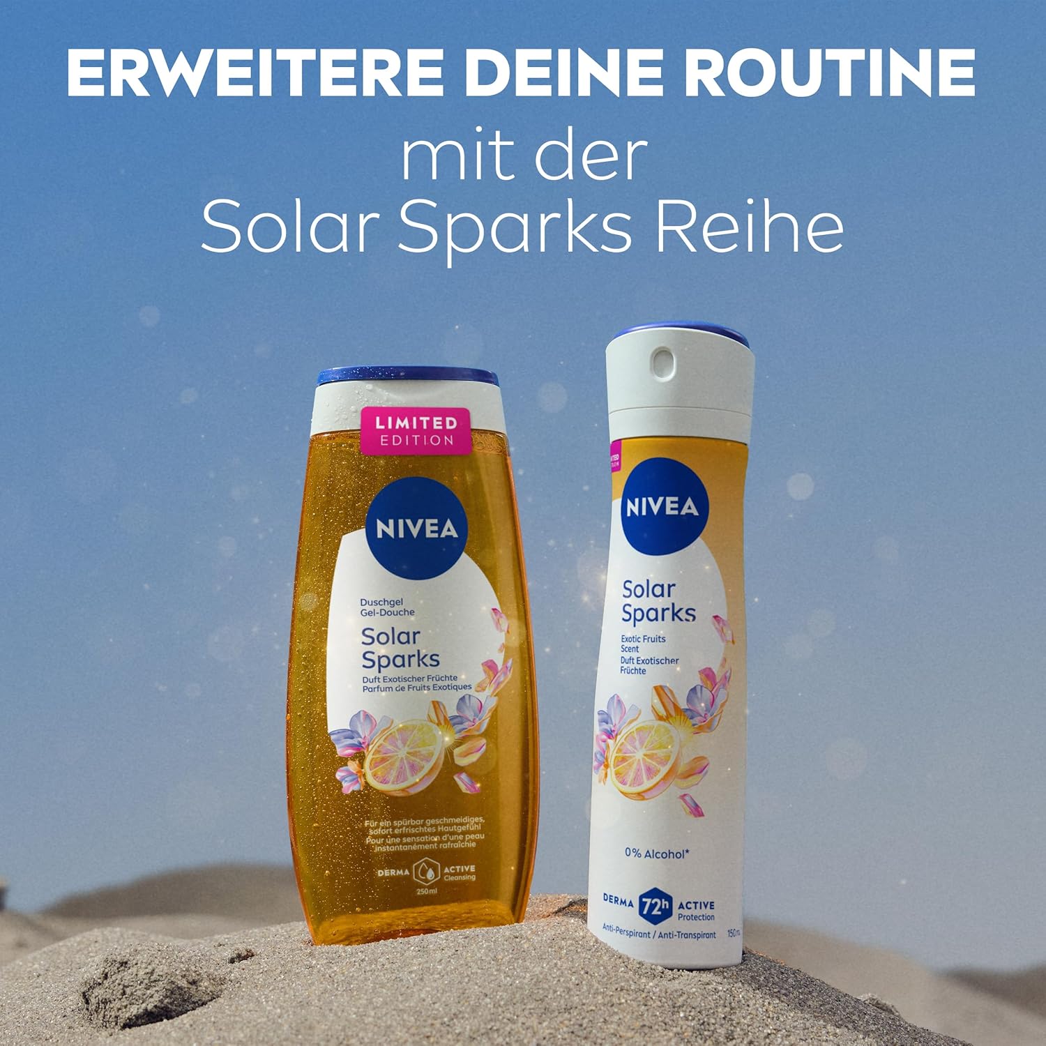Thumbnail 6 de NIVEA Solar Sparks Limited Edition Deospray – 72h Anti-Transpirant, fruchtiger Duft, 150 ml