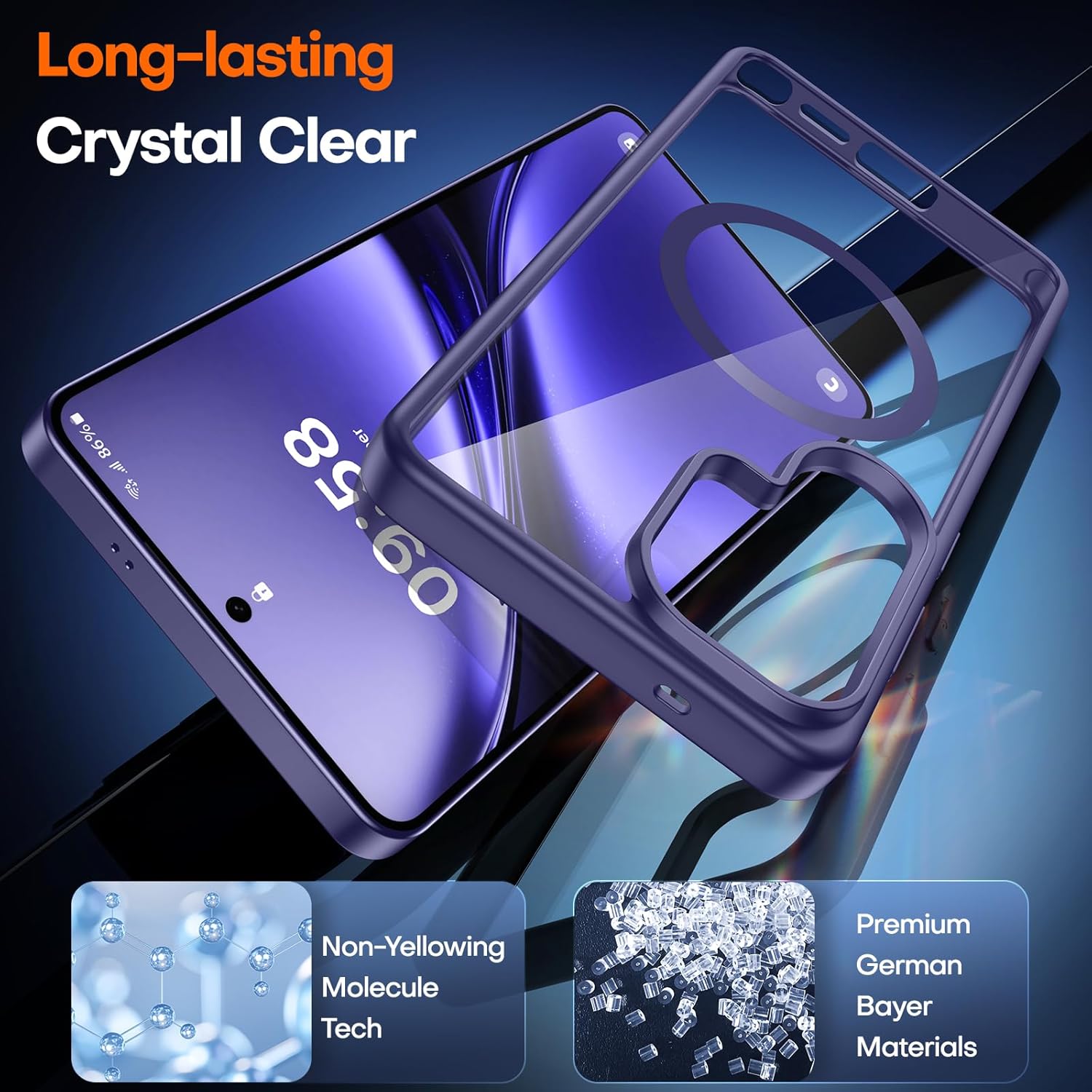 Thumbnail 3 de TAURI Magnetic Case for Samsung Galaxy S26 Ultra with Tempered Glass Screen Protector (Purple)