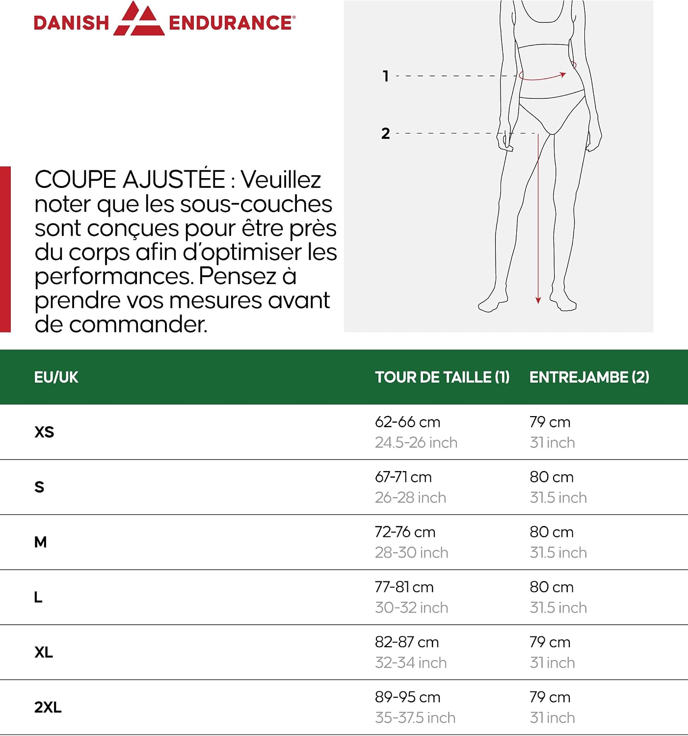 Thumbnail 5 de DANISH ENDURANCE Leggings Thermiques 180 g/m²