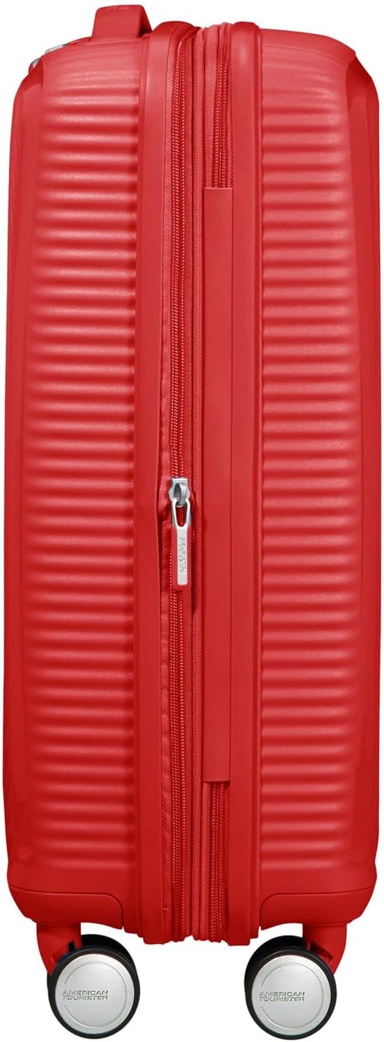 Detalle de American Tourister Soundbox Spinner S Extensible – Valise cabine 55 cm en rouge corail
