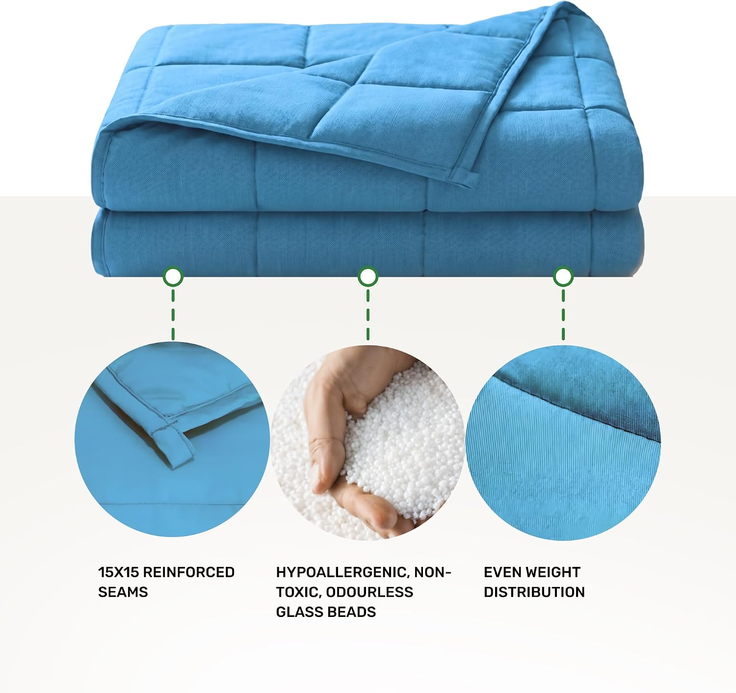 Thumbnail 6 de Dailydream NIVG1010 Weighted Blanket, 135 x 200 cm, 7 kg, Cotton