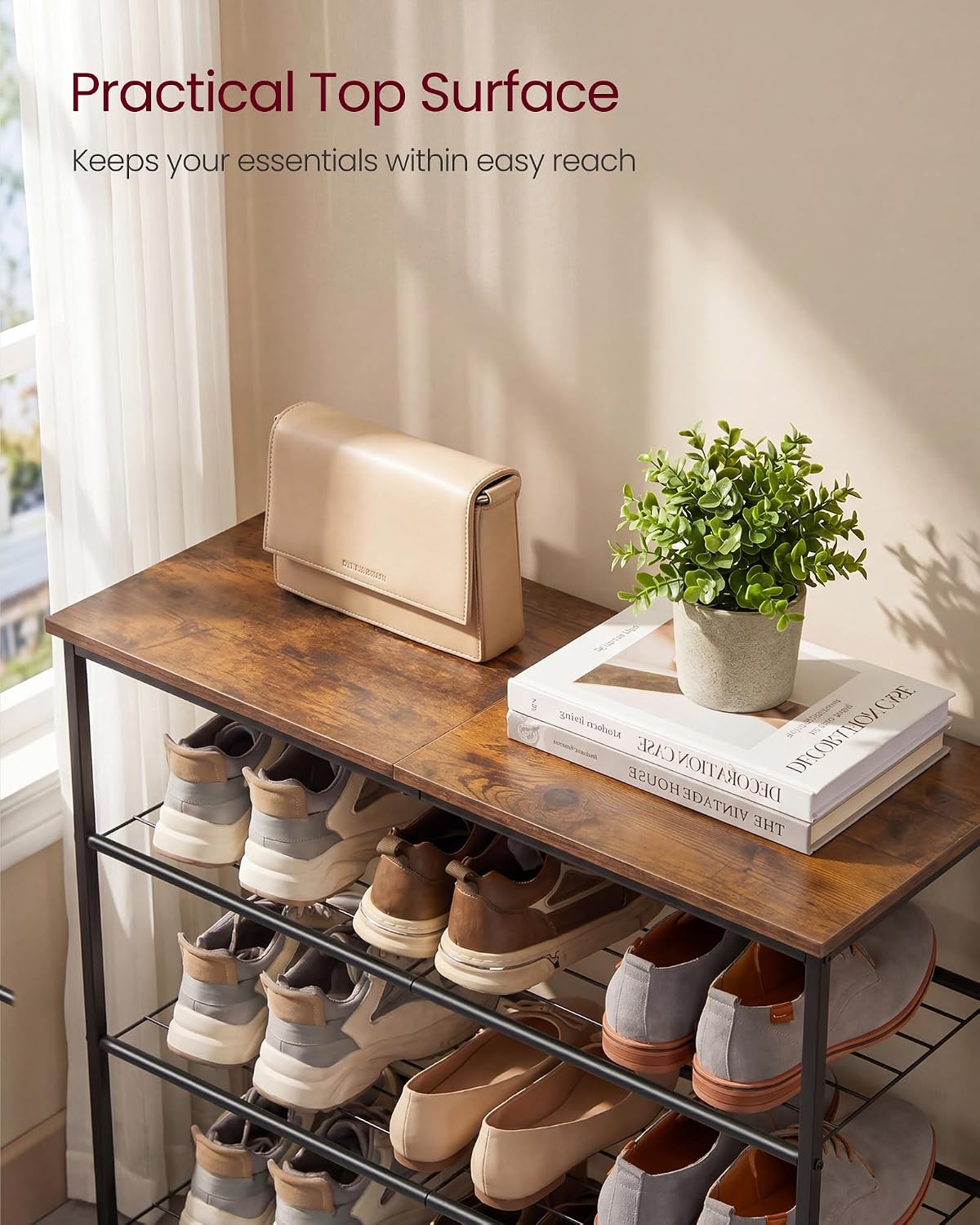 Detalle 2 de VASAGLE Shoe Rack, 5-Tier