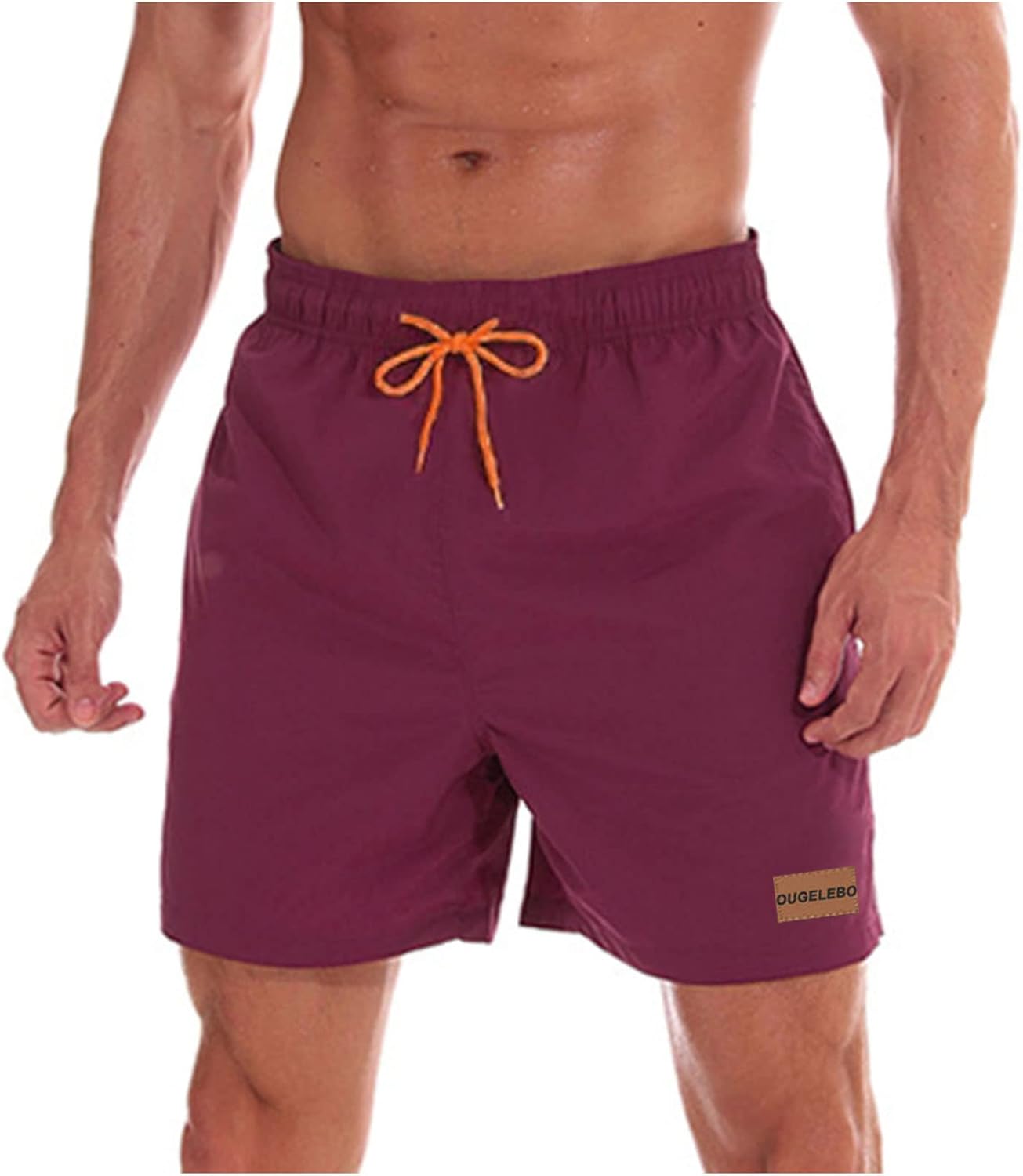 Detalle de Ougelebo Badehose Herren mit Reißverschlusstasche
