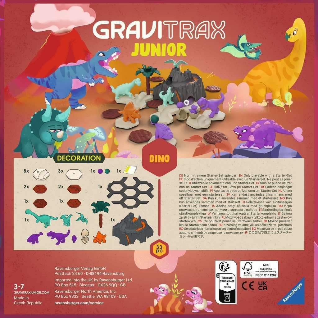 Detalle 2 de Ravensburger GraviTrax Junior 24587 Dino-uitbreiding voor knikkerbanen